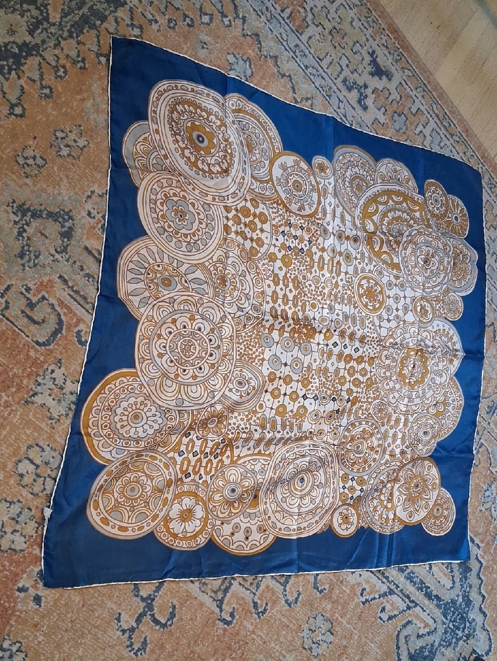 Vintage EVC Trimingham's Of Paris 100% Silk Scarf 30" Square